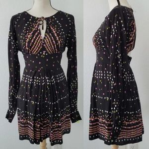 FREE PEOPLE Coryn Black A-line Mini Dress